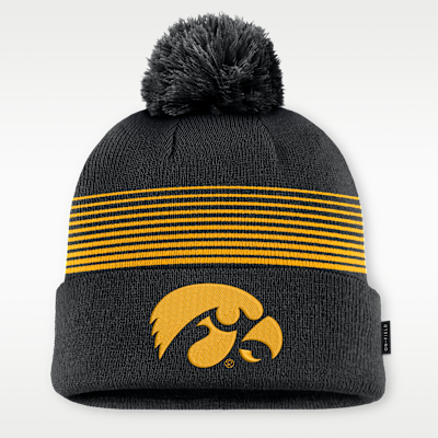 Iowa Sideline Peak Men's Nike College Cuffed Pom Beanie. Nike.com